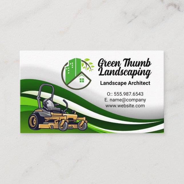 Gardener | Landscaping Vehicle  Business Card (Front)