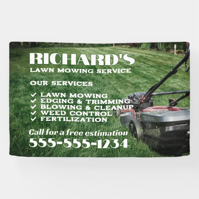 Gardener Lawn Care and Maintenance Banner (Horizontal)