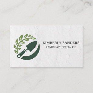 Gardener Logo Landscaping Trees Business Card