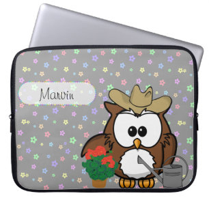 gardener owl laptop sleeve