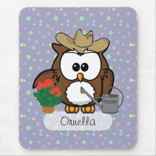 gardener owl mouse mat