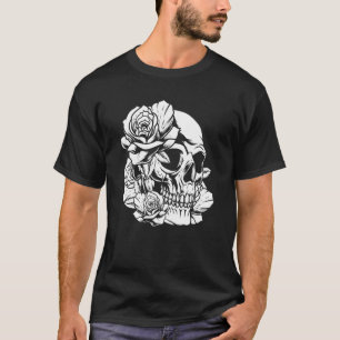 Gardener Skull Garden Rose Gardening T-Shirt
