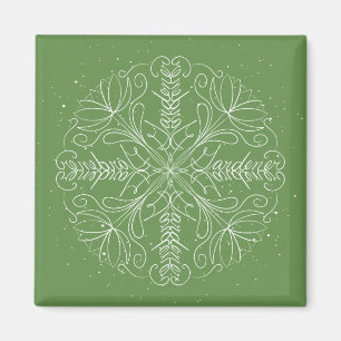 Gardener - Snowflake Word Art Magnet