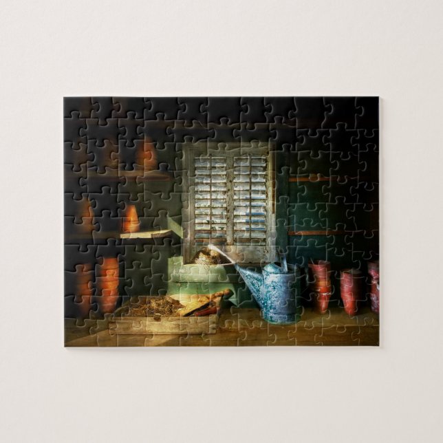 Gardener - The potters shed Jigsaw Puzzle (Horizontal)