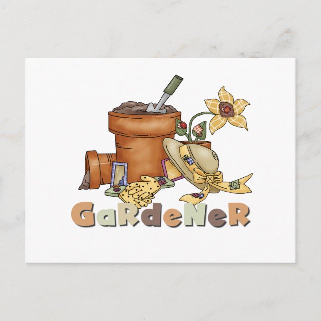 Gardener Tshirts and Gifts Postcard (Front)