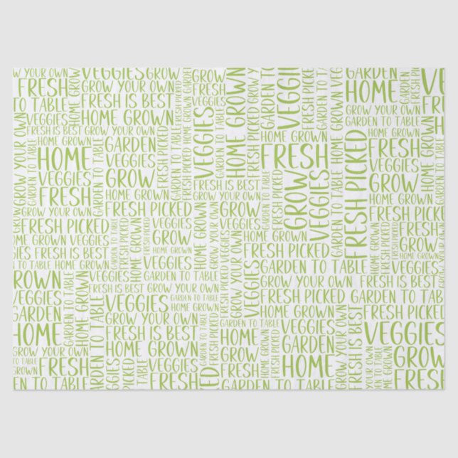 Gardener Veggies Love to Garden Tissue Paper (Front)