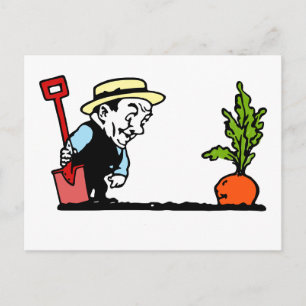 Gardener with Carrot Postcard