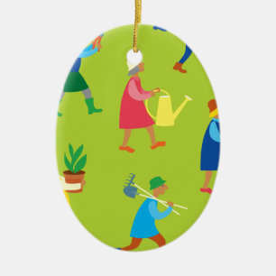 Gardeners Ceramic Tree Decoration