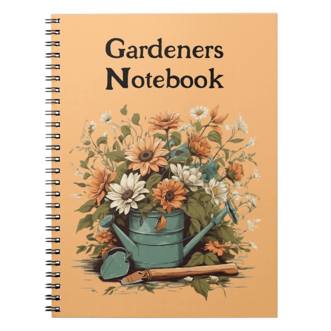 Gardeners Custom text Notebook, Lined Notebook (Front)