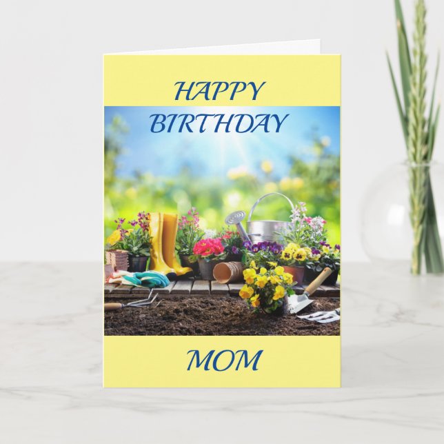 **GARDENER'S DELIGHT** on MOM'S BIRTHDAY Card (Front)