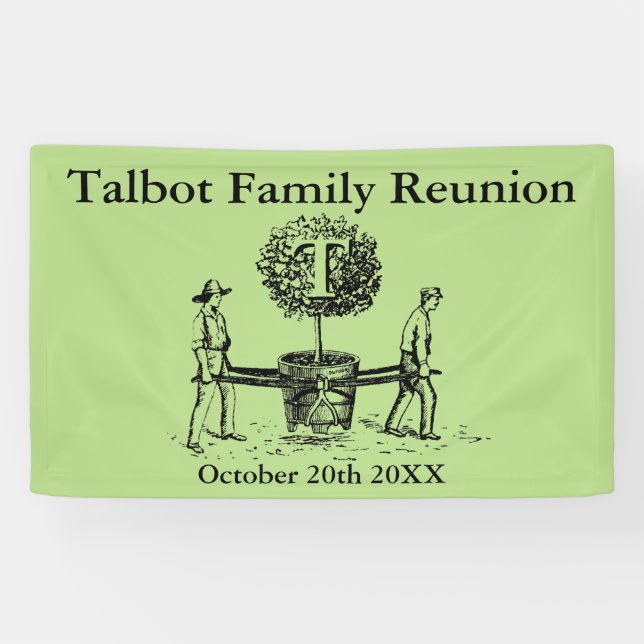Gardeners Family Reunion H Banner custom Name (Horizontal)