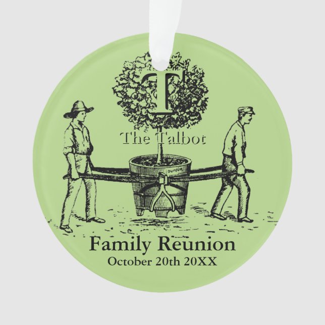 Gardeners Family Reunion ornament custom Name (Front)