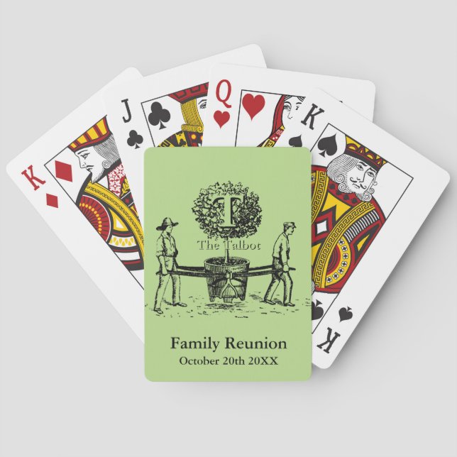 Gardeners Family Reunion Playing cards custom Name (Back)