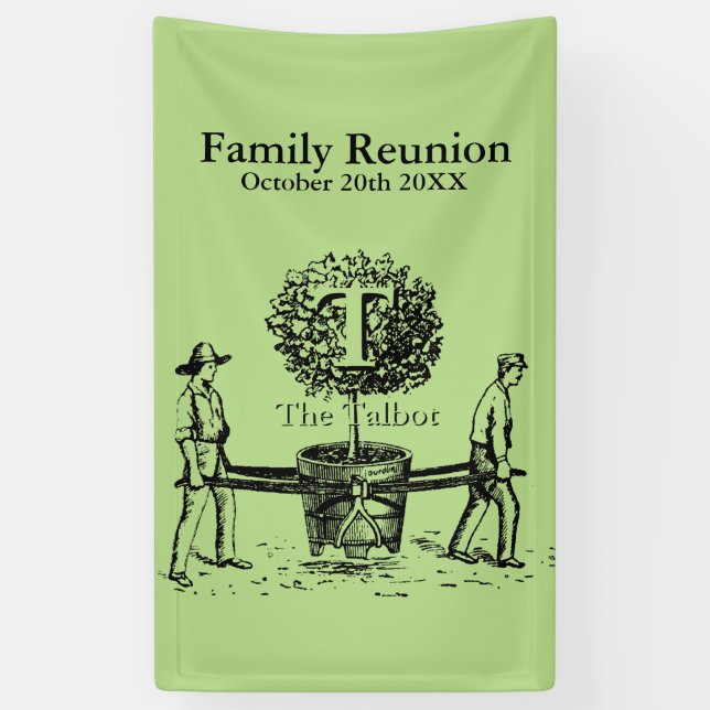 Gardeners Family Reunion V Banner custom Name (Vertical)