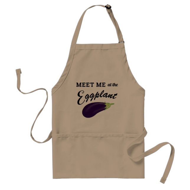 Gardeners Gardening Cute Purple Eggplant Tool Standard Apron (Front)