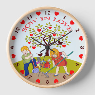 Gardeners, Gardening, Love, Clock