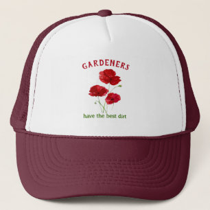 Gardeners have Best Dirt Watercolor Poppy Flower Trucker Hat