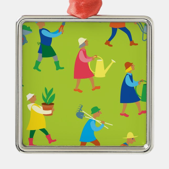 Gardeners Metal Tree Decoration (Front)