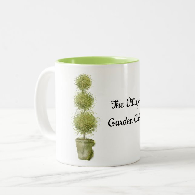 Gardener's Mossy Topiary Plant Mug (Front Left)