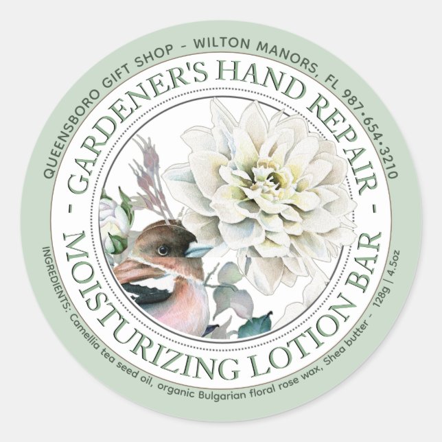 Gardener's Rosewax Hand Repair Lotion Bar Classic  Classic Round Sticker (Front)