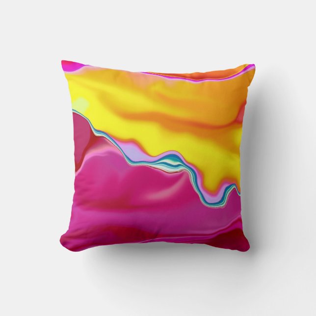 "Gardenia Abstract" pillow (Front)