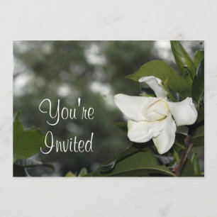 Gardenia Background Invitation