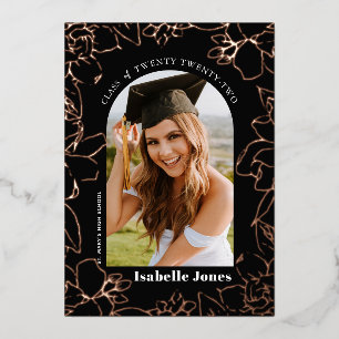 Gardenia Black Floral Arch Photo Graduation