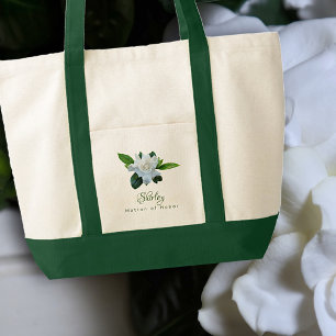 Gardenia Bridesmaid Bridal Party Gift Tote Bag
