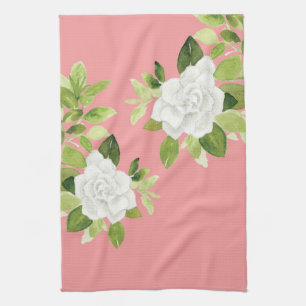 Gardenia cape jasmine floral flower Kitchen Towels