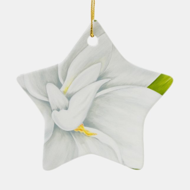 Gardenia Ceramic Tree Decoration (Front)