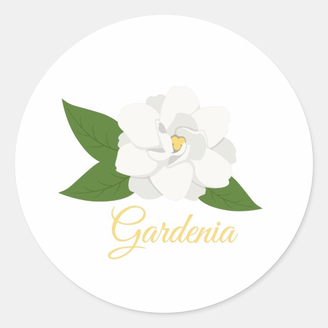 Gardenia Classic Round Sticker (Front)