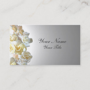 Gardenia flower lighted custom business cards