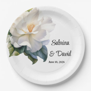 Gardenia paper plate