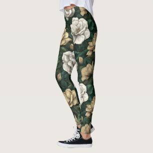 Gardenias Flower Maternity Gardenias Sparkle  Leggings