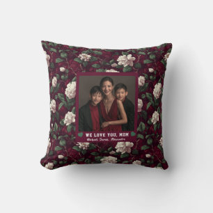 Gardenias Flower Mummy Daughter Rustic Botanical Cushion