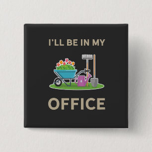 Gardening 15 Cm Square Badge