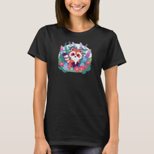 Gardening 4\Adorable Red Panda in a Peaceful Garde T-Shirt