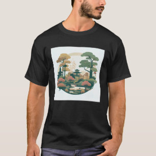 Gardening 4\Autumn Bonsai Trees Garden Shrine Pond T-Shirt