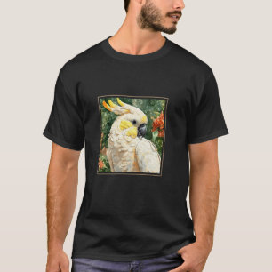 Gardening 4\Cockatoo Bird Garden Flowers Painting T-Shirt