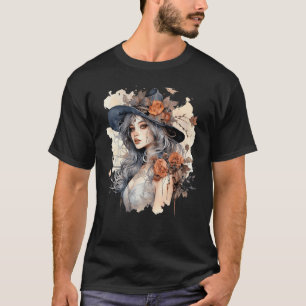 Gardening 4\Flower Witch Girl Floral Witchy Garden T-Shirt