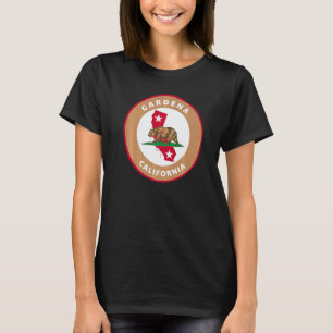 Gardening 4\Gardena California Ca Flag And Bear Ba T-Shirt