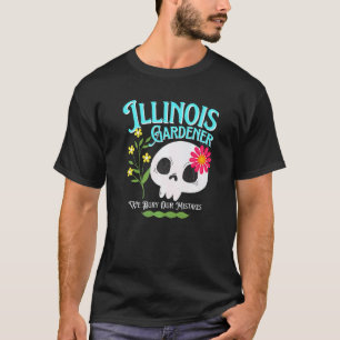 Gardening 4\Illinois Il State Rebellious Gardener T-Shirt