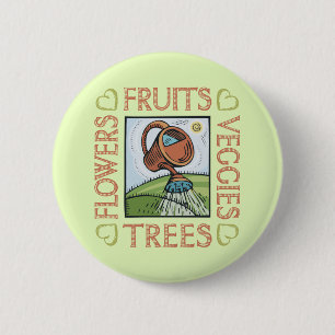 Gardening 6 Cm Round Badge