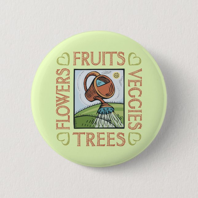 Gardening 6 Cm Round Badge (Front)