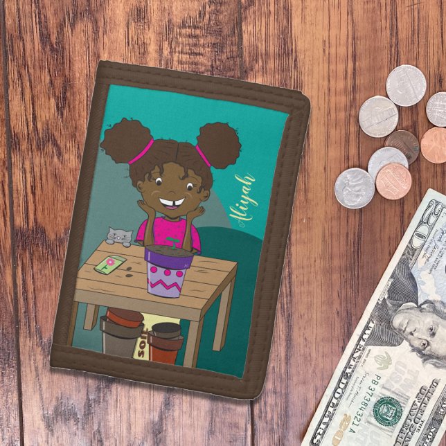 Gardening African American Girl Wallet (Creator Uploaded)