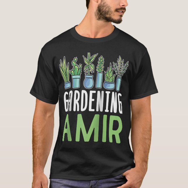 Gardening Amir Plant Gardener Garden Name Raglan B T-Shirt (Front)