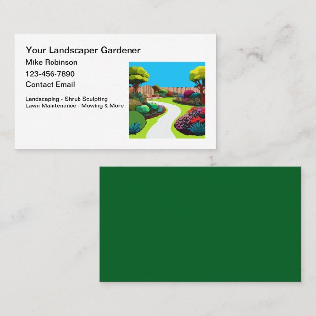 Gardening and Landscaping Business Cards  (Front/Back)