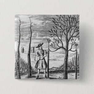 Gardening and Plant Maladies 15 Cm Square Badge