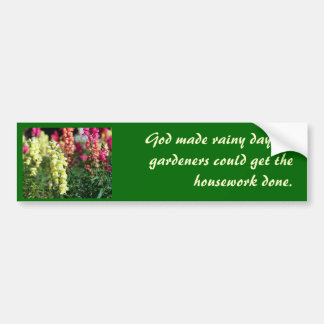 Gardening bumper sticker #1 Snapdragons