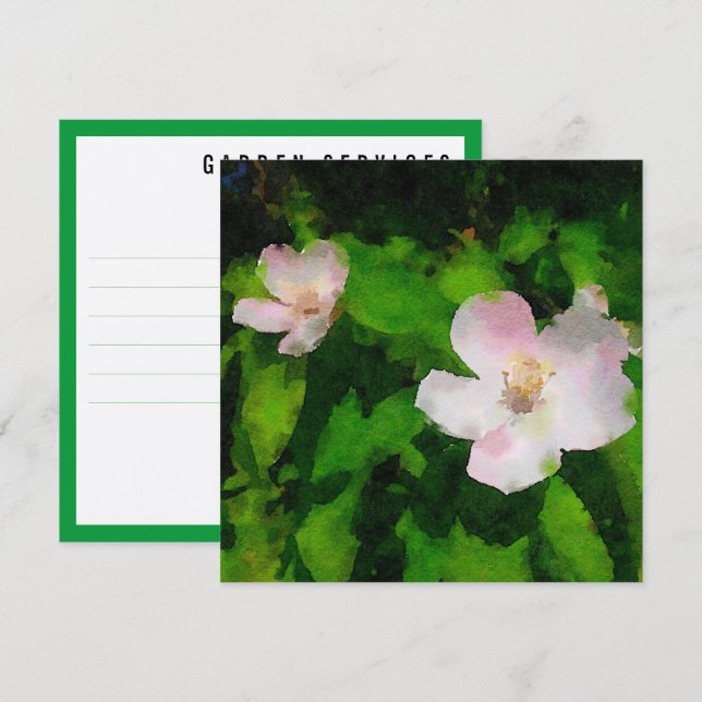 Gardening Business Cards Wild Roses (Front/Back)